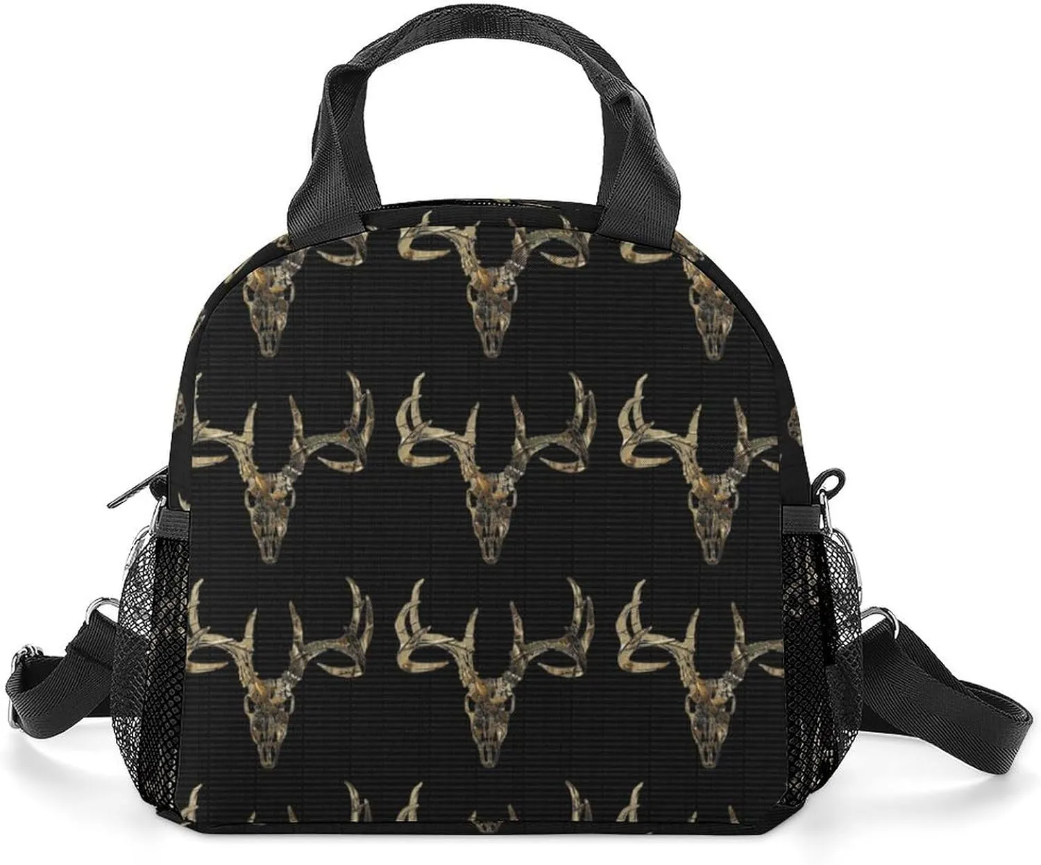 Deer Head Hunting Camoflauge Adjustable Shoulder Strap Insulated And Leak Proof Premium Lunch Bag Unisex