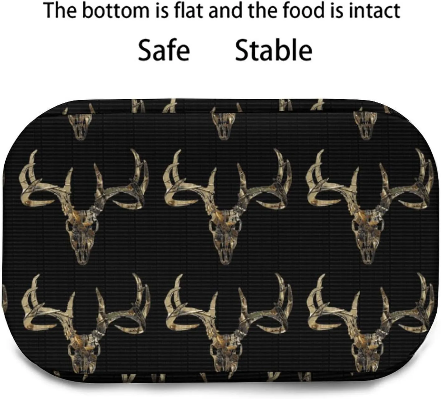 Deer Head Hunting Camoflauge Adjustable Shoulder Strap Insulated And Leak Proof Premium Lunch Bag Unisex
