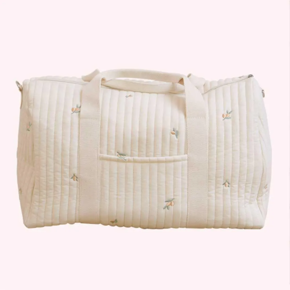 Diaper Bag Embroidered Nappy Organizer Cute Cartoon Messenger Bag Mom Bag Storage Bag Luggage Tote Bag for Travel