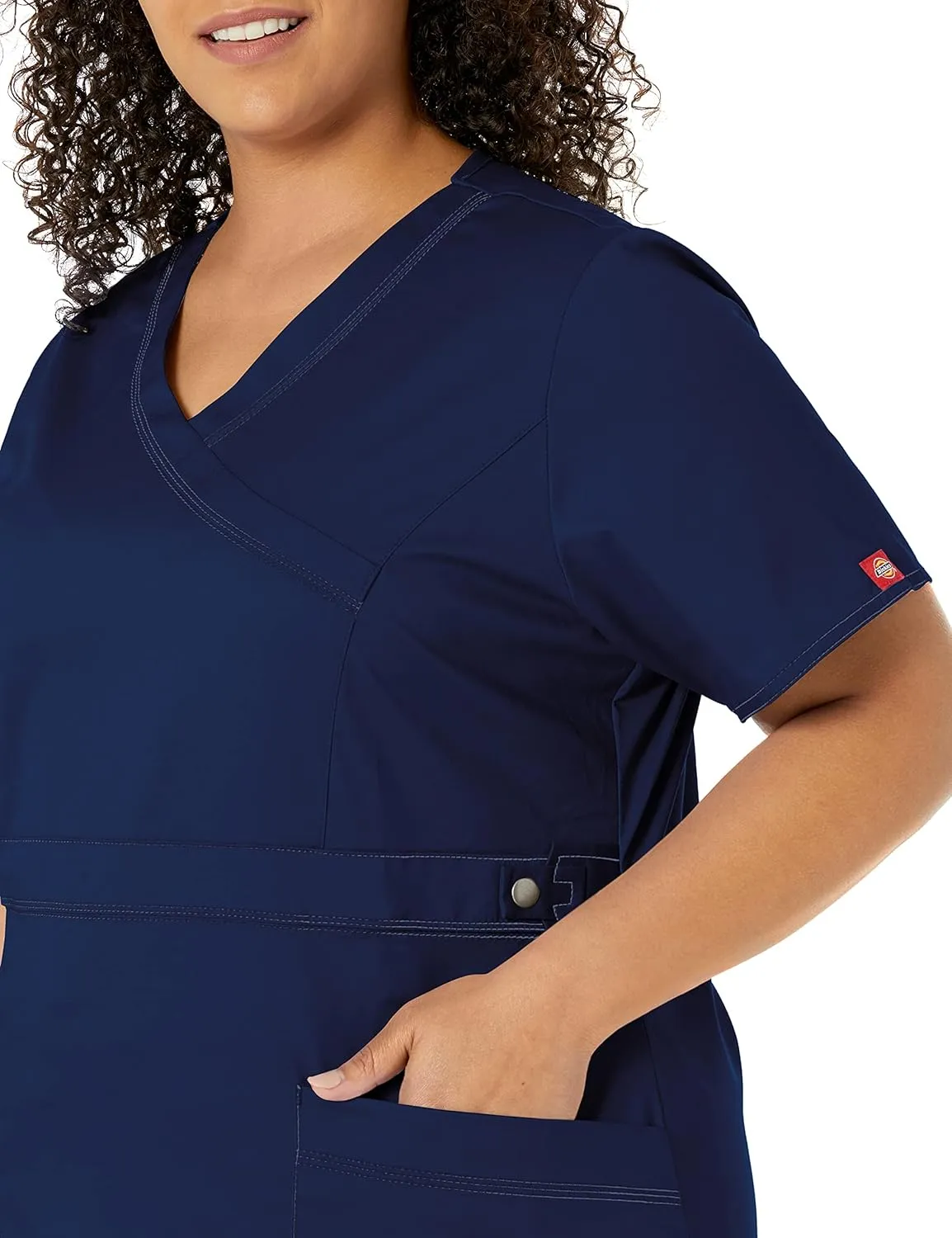 Dickies Gen Flex Women Scrubs Top Mock Wrap 817355.