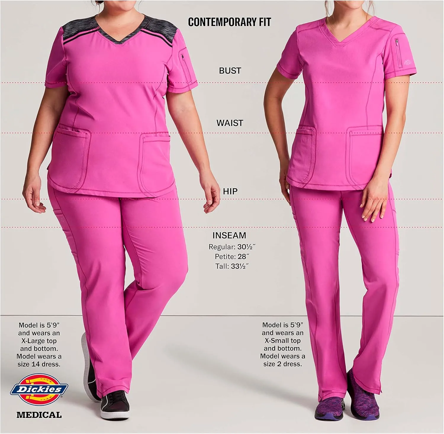 Dickies Gen Flex Women Scrubs Top Mock Wrap 817355.