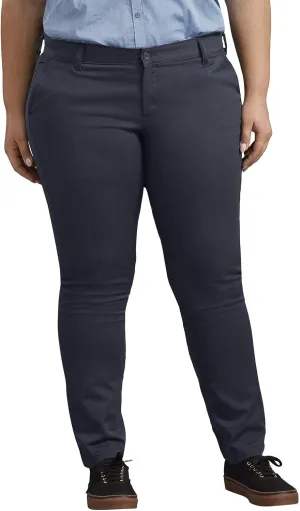 Dickies Women's Mid-Rise, Skinny Stretch Twill Pant