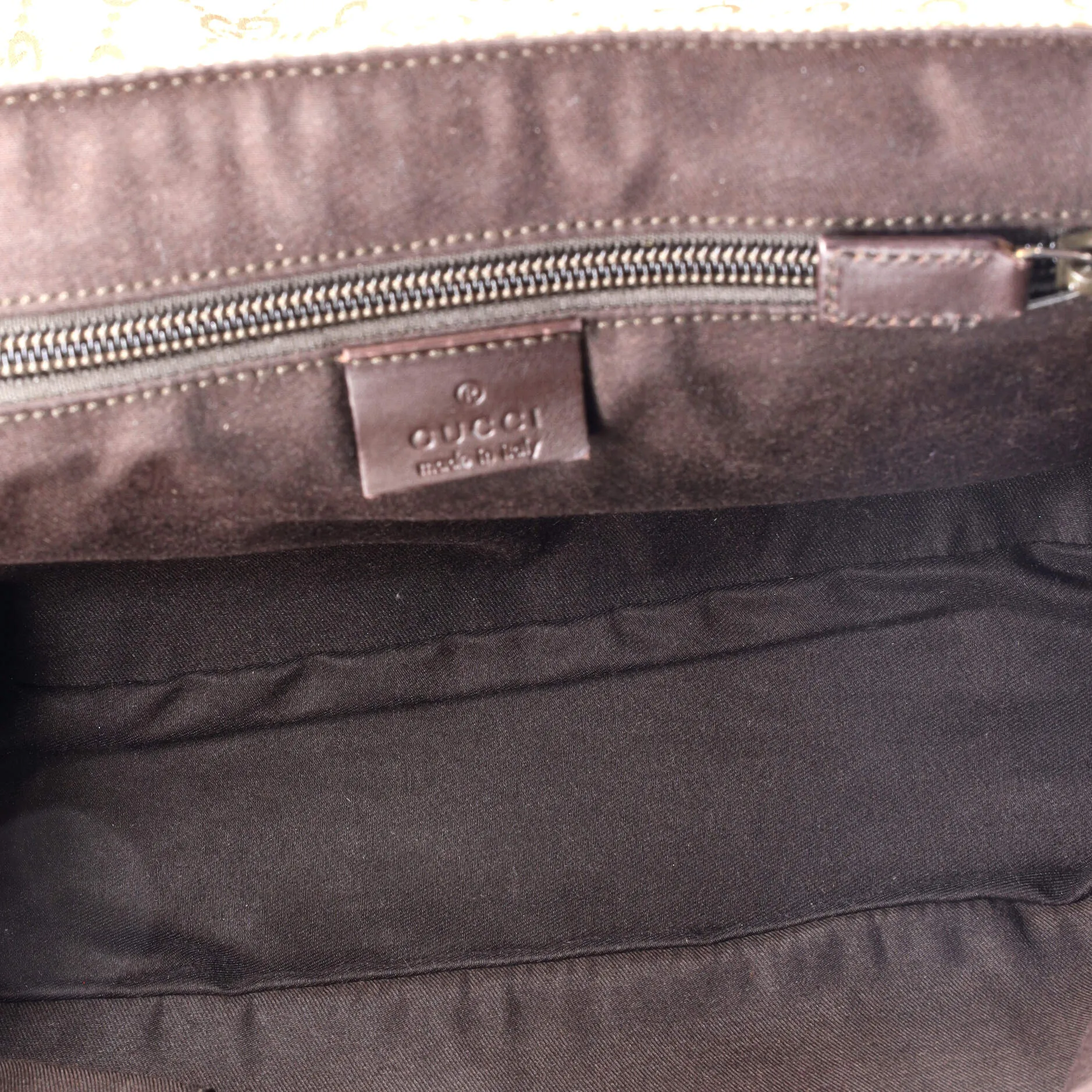 Double Belt Flap Messenger GG Canvas with Perforated Leather Medium