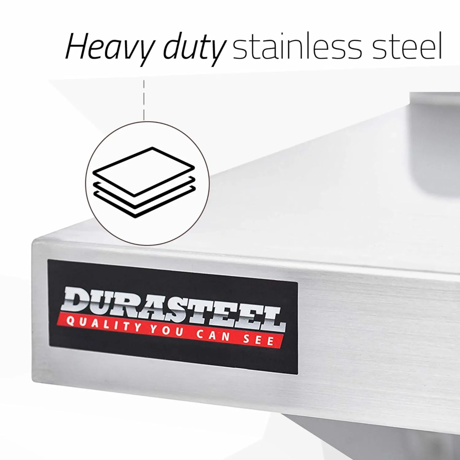 DuraSteel Stainless Steel Wall Shelf - 60" Wide x 12" Deep Commercial Grade - NSF Certified - Industrial Appliance Equipment (Restaurant, Bar, Home, Kitchen, Laundry, Garage and Utility Room)