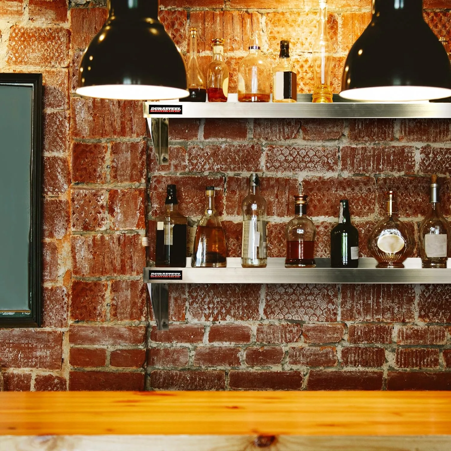 DuraSteel Stainless Steel Wall Shelf - 60" Wide x 12" Deep Commercial Grade - NSF Certified - Industrial Appliance Equipment (Restaurant, Bar, Home, Kitchen, Laundry, Garage and Utility Room)