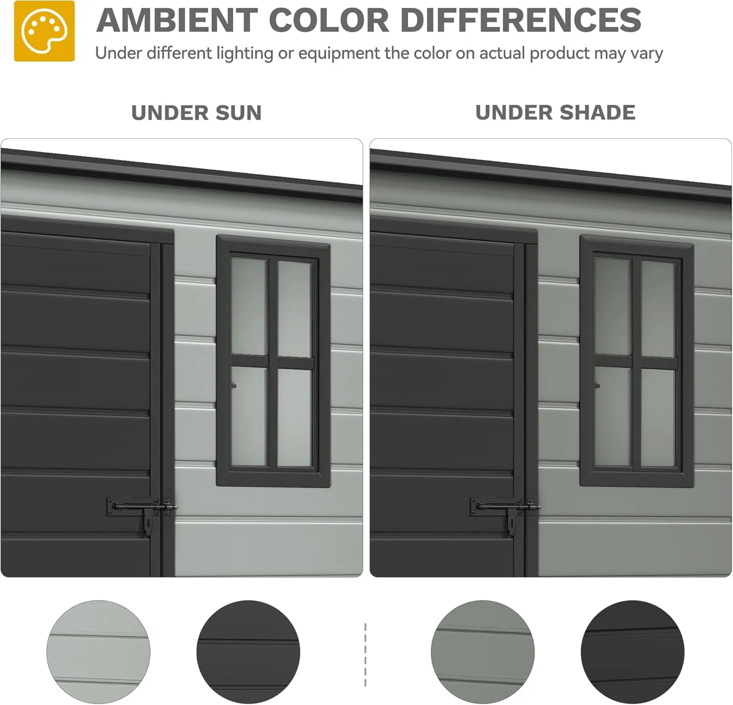 DWVO 5x3ft Resin Outdoor Storage Shed with Floor, Waterproof Lockable Storage Shed with Window, Plastic Outside Tool Storage for Garden, Backyard, Patio, Lawn,Blue-Gray Black