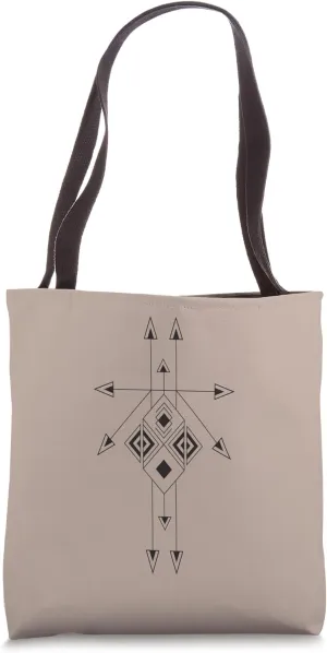Earth Brown Boho-Chic Boho Ethnic Indian Symbol Pastel Tote Bag