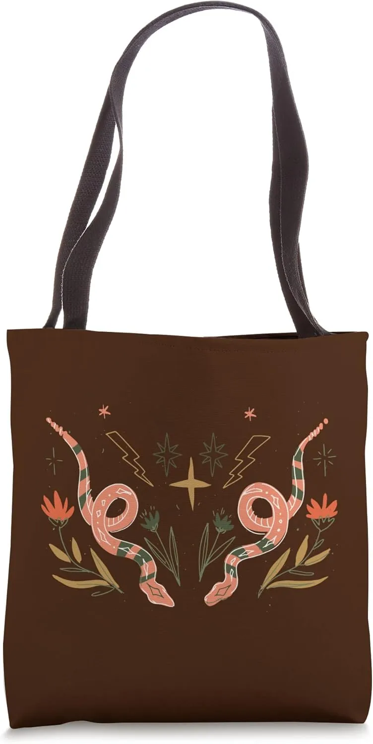 Earth Brown Boho-Chic Design Tote Bag