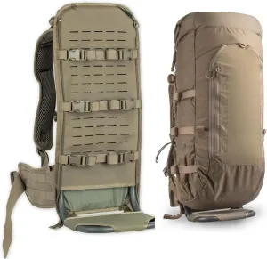 Eberlestock Ultralight EMOD Setup - F1 Mainframe (Dry Earth, Tall) and Vapor 2500 Backpack (Dry Earth) Bundle - Full Adjustable Modular System