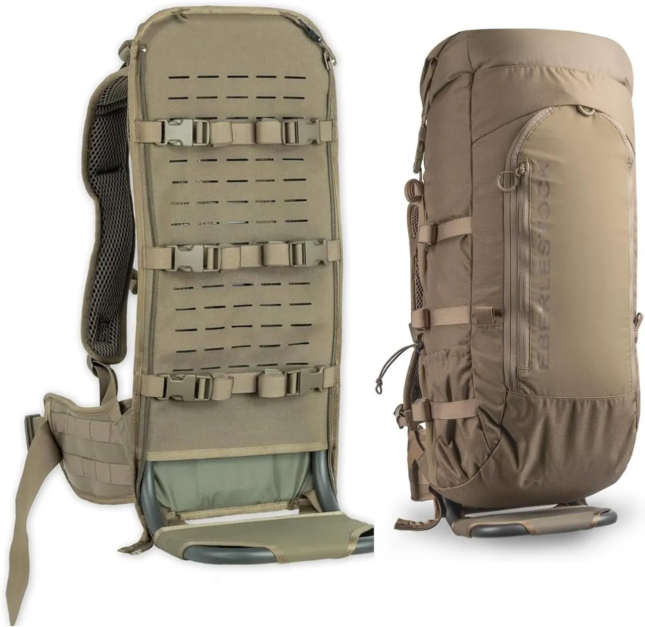 Eberlestock Ultralight EMOD Setup - F1 Mainframe (Dry Earth, Tall) and Vapor 2500 Backpack (Dry Earth) Bundle - Full Adjustable Modular System