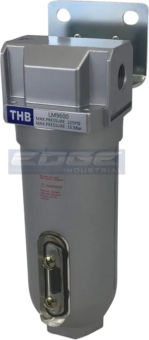 EDGE INDUSTRIAL HEAVY DUTY IN LINE DESICCANT AIR DRYER WITH METAL BOWL, FOR COMPRESSED AIR, DRY AIR FOR PNEUMATIC TOOLS (3/4" NPT)