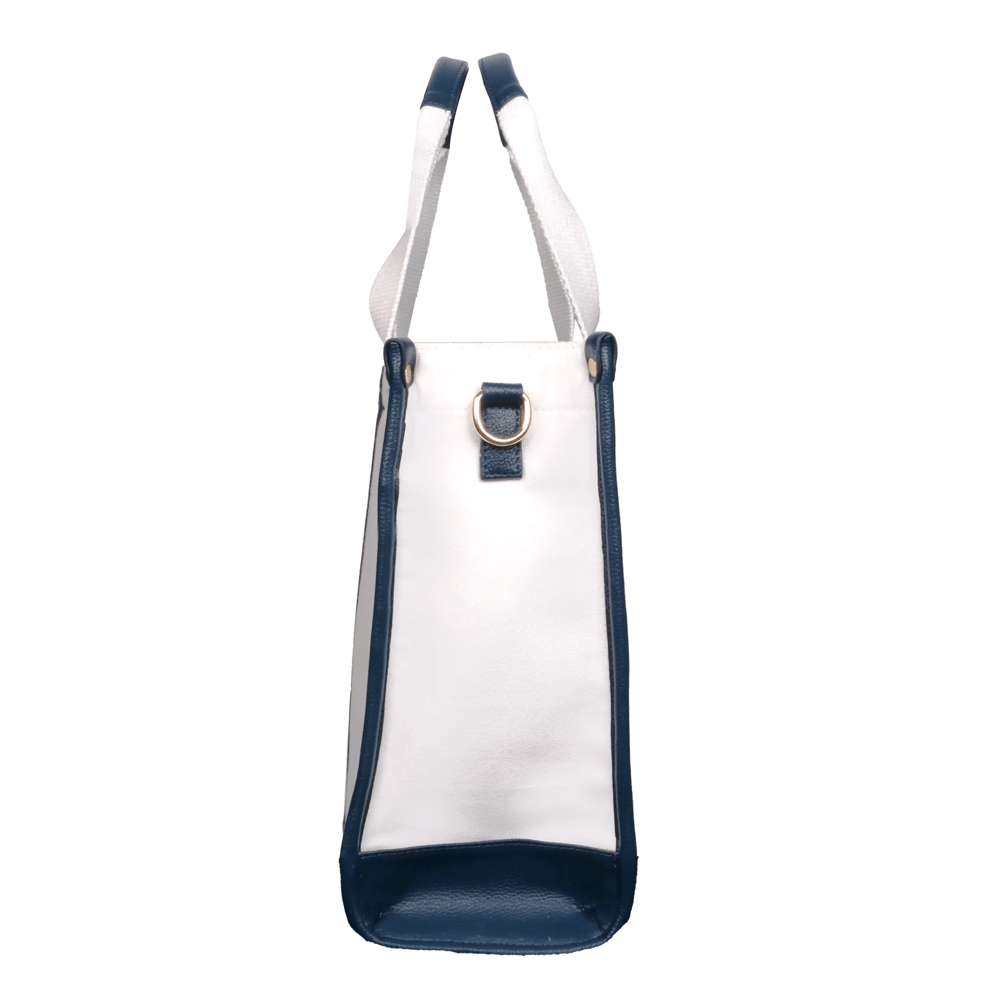 Everyday Women's Canvas Tote Bag for Laptops up to 14 Inches (White-Blue)