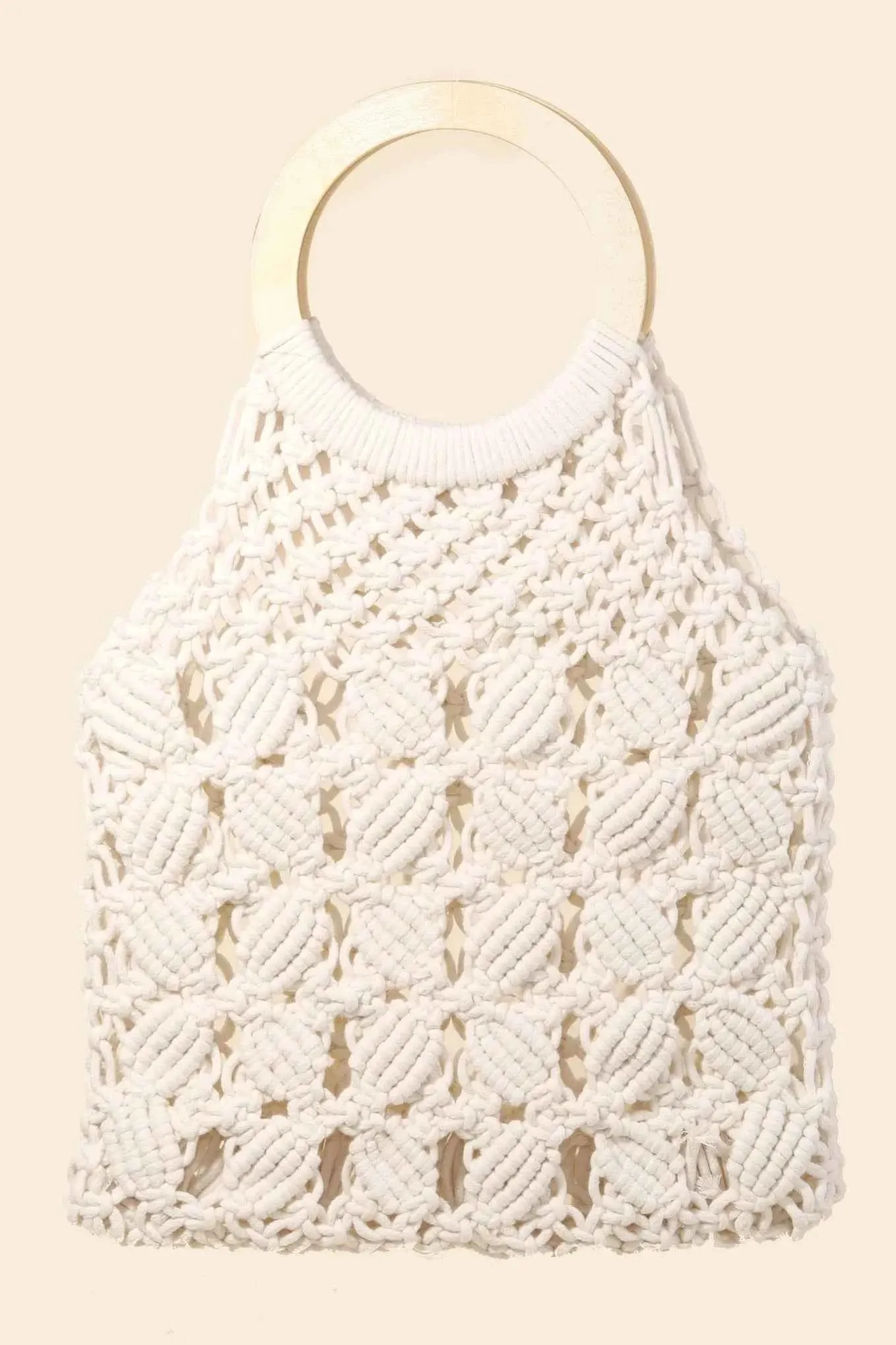 Fame Intelligent Wooden Cost-effective Bag Braided Handle Boho Top