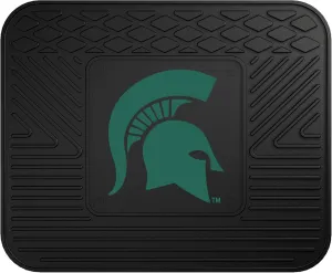 FANMATS 10068 Michigan State Spartans Back Row Utility Car Mat - 1 Piece - 14in. x 17in., All Weather Protection, Universal Fit, Molded Team Logo