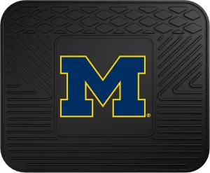 FANMATS - 10091 NCAA University of Michigan Wolverines Vinyl Utility Mat Black 14"x17"