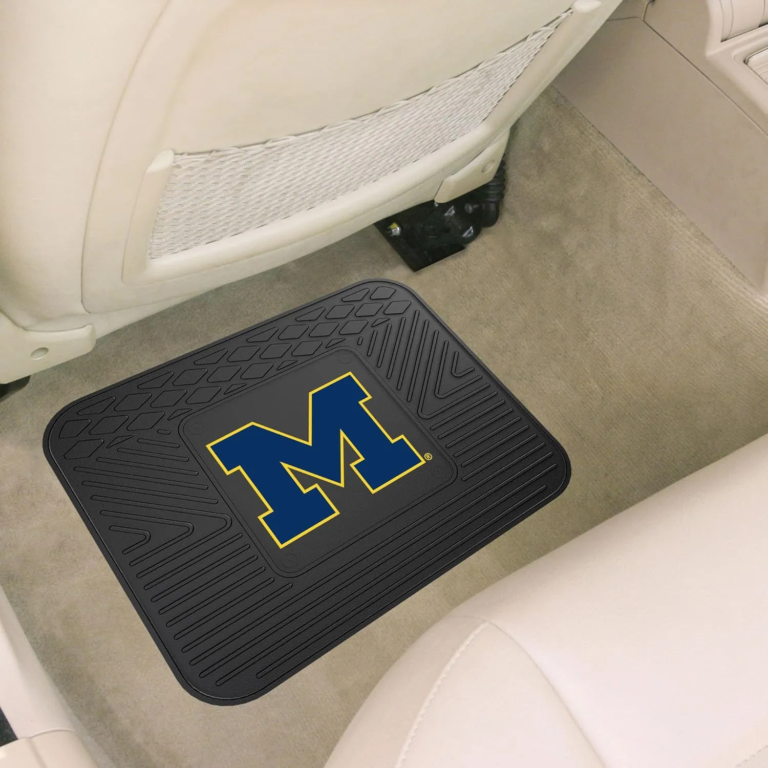 FANMATS - 10091 NCAA University of Michigan Wolverines Vinyl Utility Mat Black 14"x17"