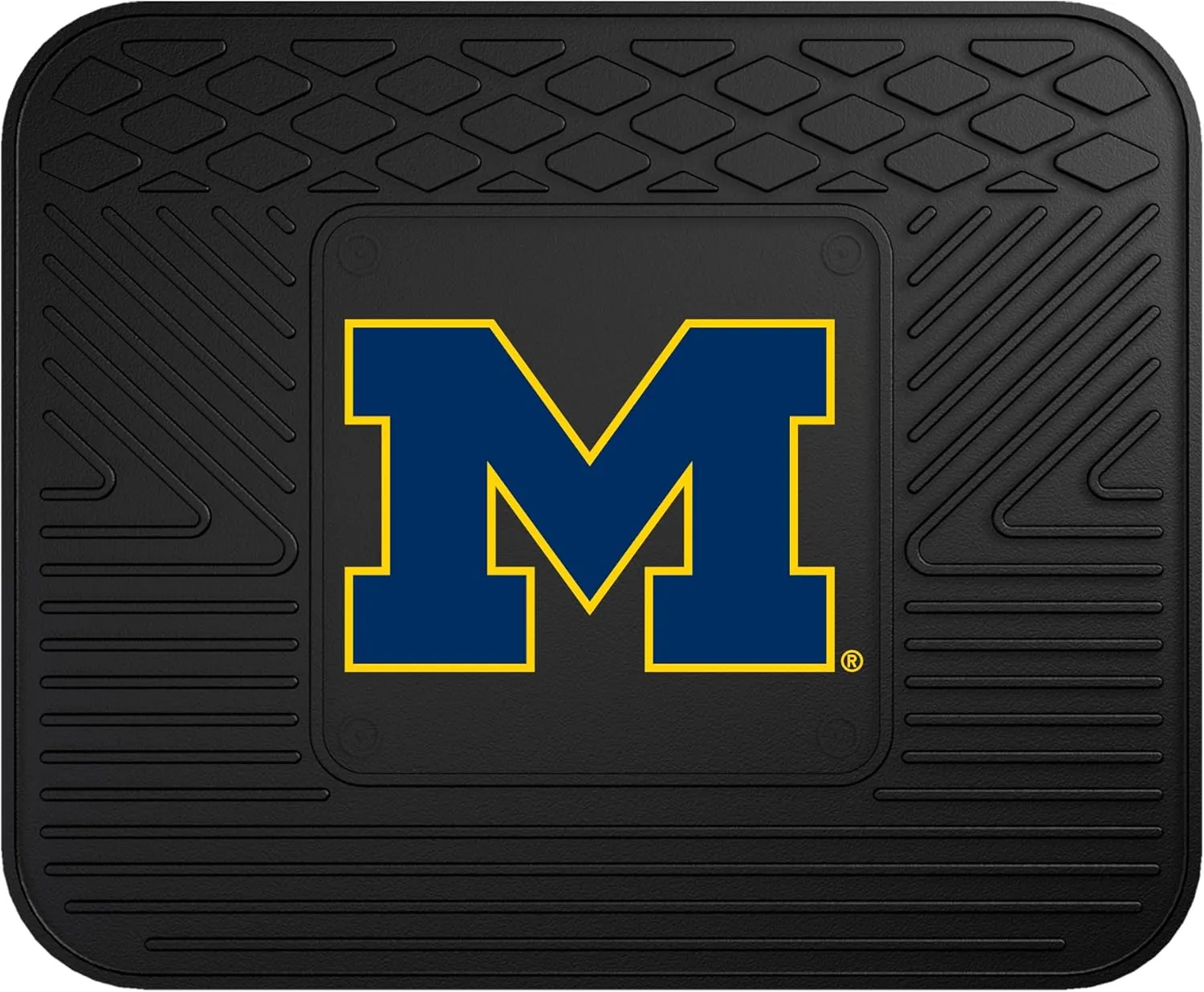 FANMATS - 10091 NCAA University of Michigan Wolverines Vinyl Utility Mat Black 14"x17"
