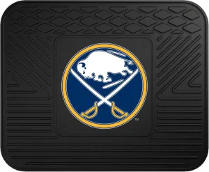 FANMATS 10761 Buffalo Sabres Back Row Utility Car Mat - 1 Piece - 14in. x 17in., All Weather Protection, Universal Fit, Molded Team Logo