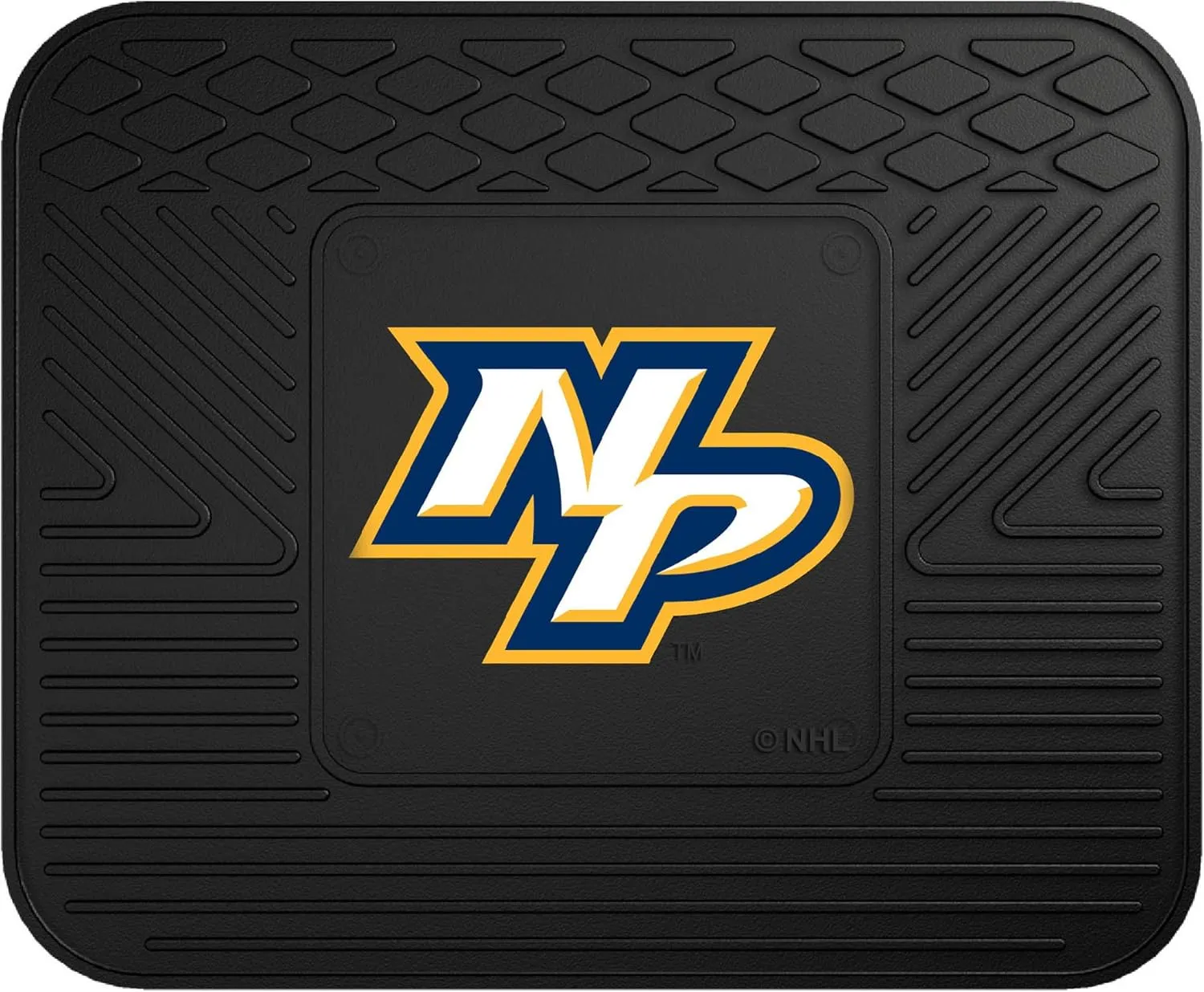 FANMATS 10773 Nashville Predators Back Row Utility Car Mat - 1 Piece - 14in. x 17in., All Weather Protection, Universal Fit, Molded Team Logo