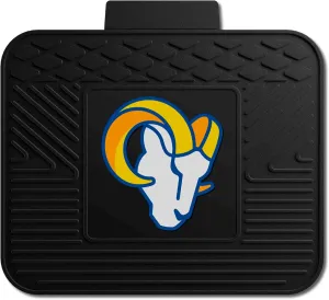 FANMATS 9971 Los Angeles Rams Back Row Utility Car Mat - 1 Piece - 14in. x 17in., All Weather Protection, Universal Fit, Molded Team Logo