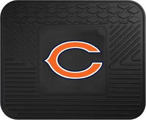 FANMATS 9997 Chicago Bears Back Row Utility Car Mat - 1 Piece - 14in. x 17in., All Weather Protection, Universal Fit, Molded Team Logo