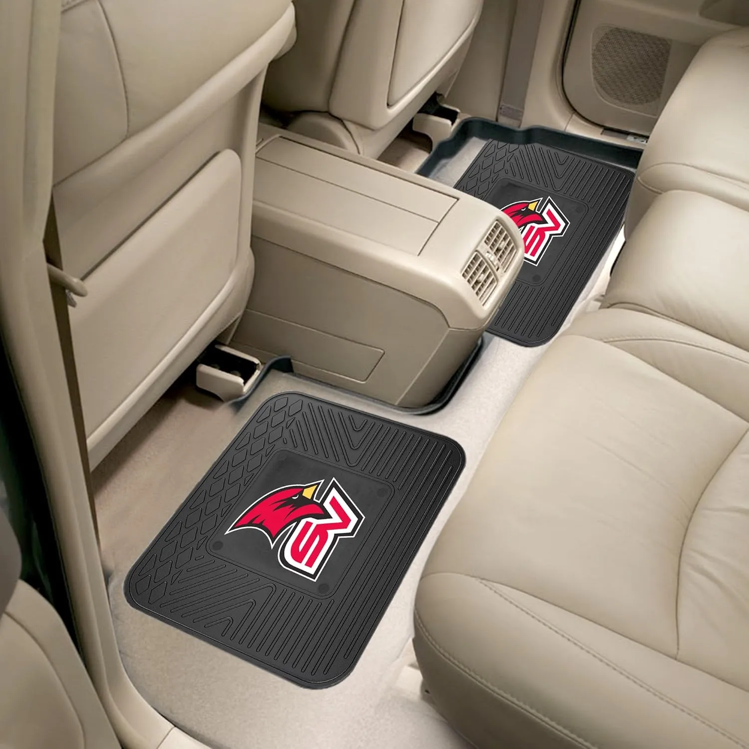 FANMATS NCAA Unisex-Adult Back Seat Car Utility Mats - 2 Piece Set