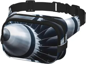 Fanny Pack for Men Women Crossbody Waist Bag Jet Engine Belt Bag with Adjustable Strap Hip Bum Bag