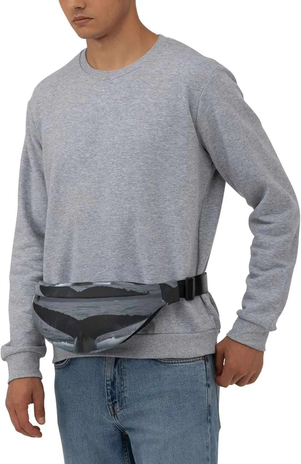 Fanny Pack for Men Women Waist Bag Adjustable Waist Pack Crossbody Belt Bag Humpback Whale Tail Bum Bag