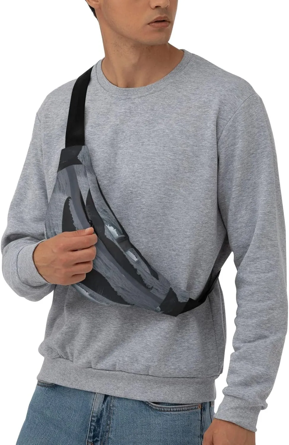 Fanny Pack for Men Women Waist Bag Adjustable Waist Pack Crossbody Belt Bag Humpback Whale Tail Bum Bag