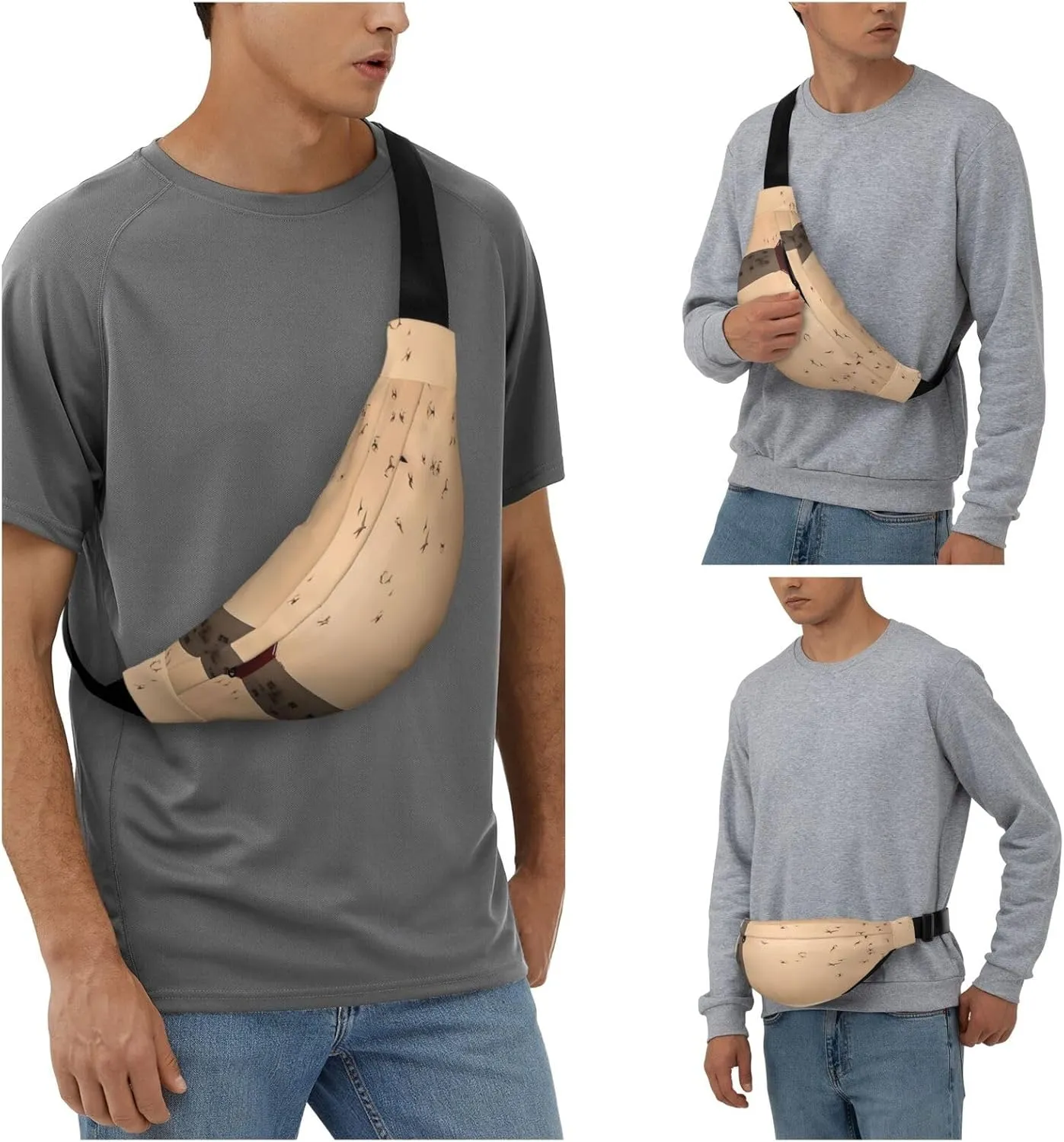Fanny Pack for Men Women Waist Bag Adjustable Waist Pack Crossbody Belt Bag Lighthouse and gull Bum Bag