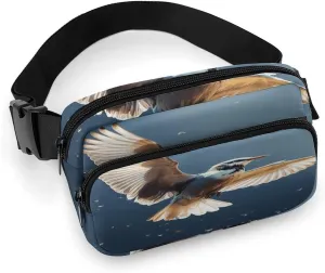 Fanny Pack Waist Packs for Men Women,Bird Migration Print Belt Bag,Waist Bag Hip Pack with Adjustable Strap for Travel Outdoor Sports