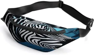Fanny Pack Waist Packs for Men Women,Blue Sailfish Print Waist Bag,Hip Pack Belt Bag with Adjustable Strap for Travel Outdoor Sports