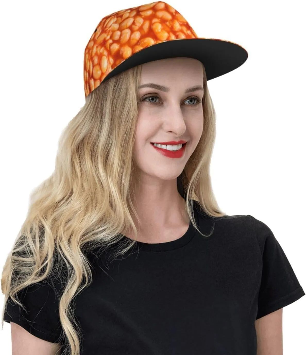 Fashion Snapback Hat for Men Women,Hip Hop Style Funny Flat Bill Hats Adjustable Baseball Cap Trucker Hat