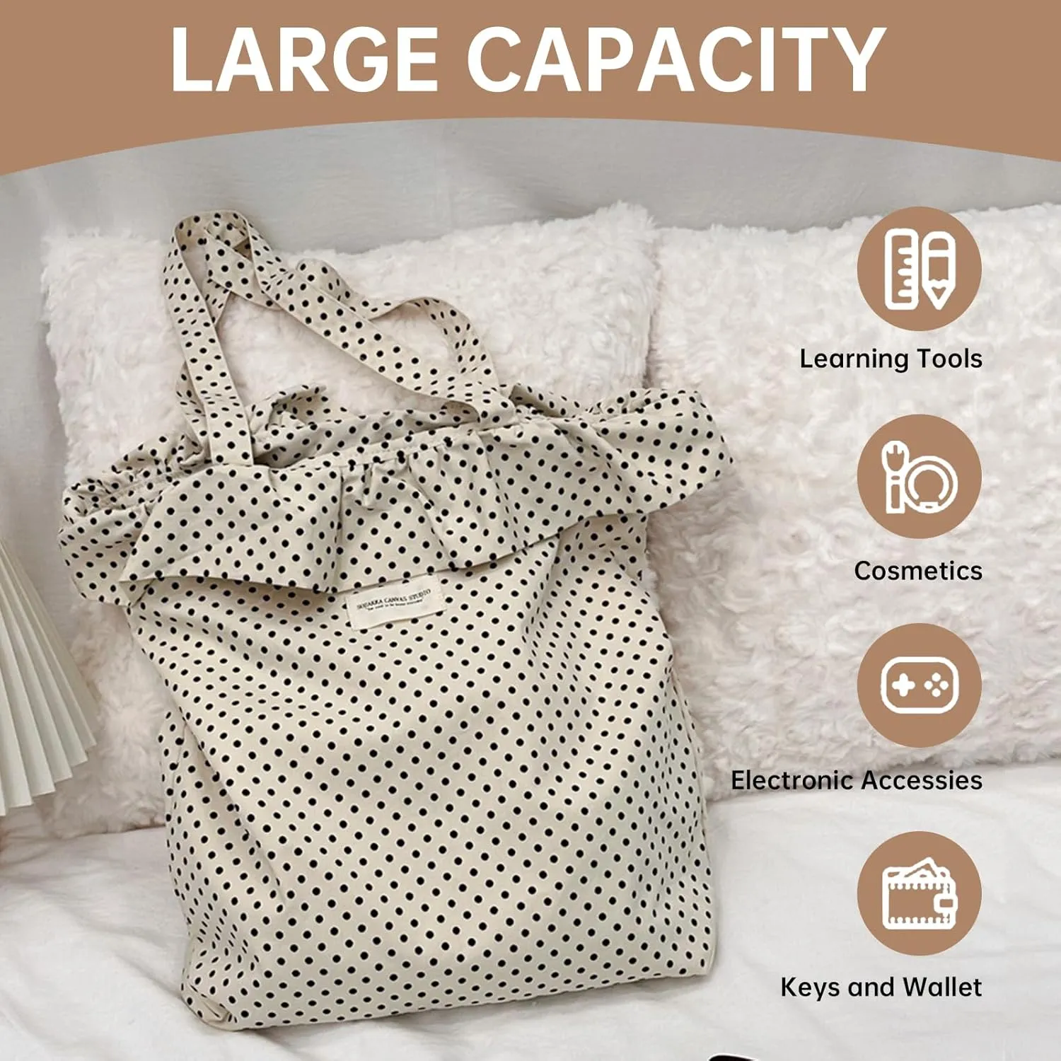 Fashion Women's Canvas Handbag: Multi-Purpose, Ideal for Travel & Work Combines Elegance and Practicality