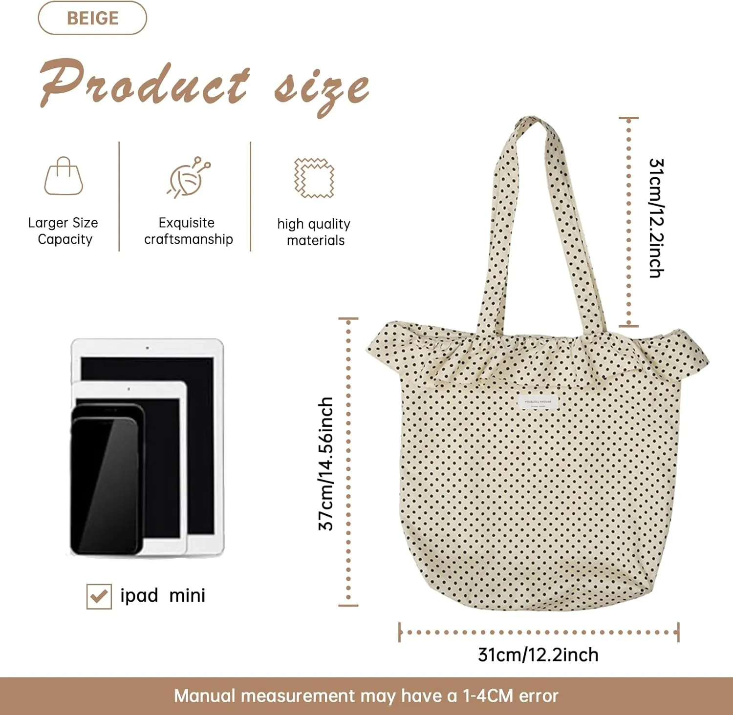 Fashion Women's Canvas Handbag: Multi-Purpose, Ideal for Travel & Work Combines Elegance and Practicality