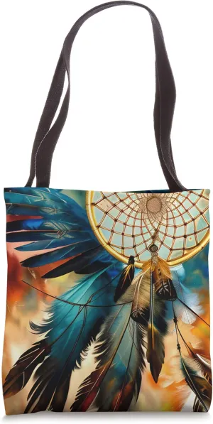 Feather Dreamcatcher Tote Bag