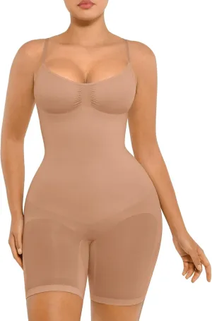 FeelinGirl Shapewear Bodysuit Tummy Control Seamless Sculpting Hip Enhancer Body Shaper for Women