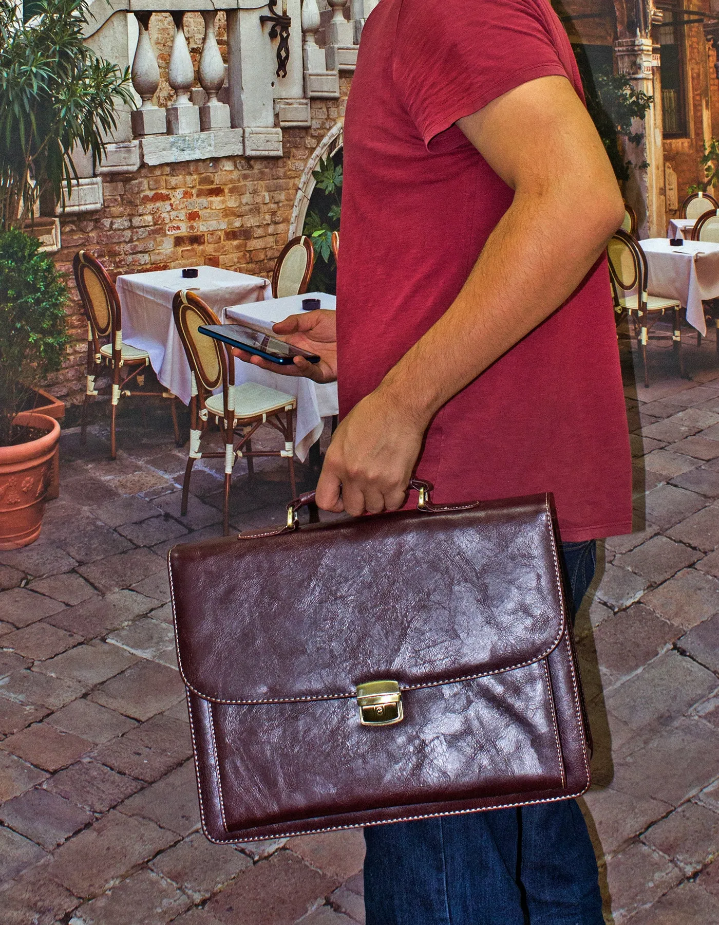 Fino BB-139 Faux Leather 13" Laptop Briefcase