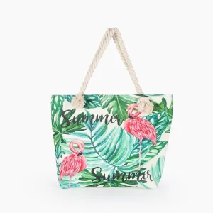 Flamingo Canvas On-demand assistance Extensive catalog Printed Bag Beach