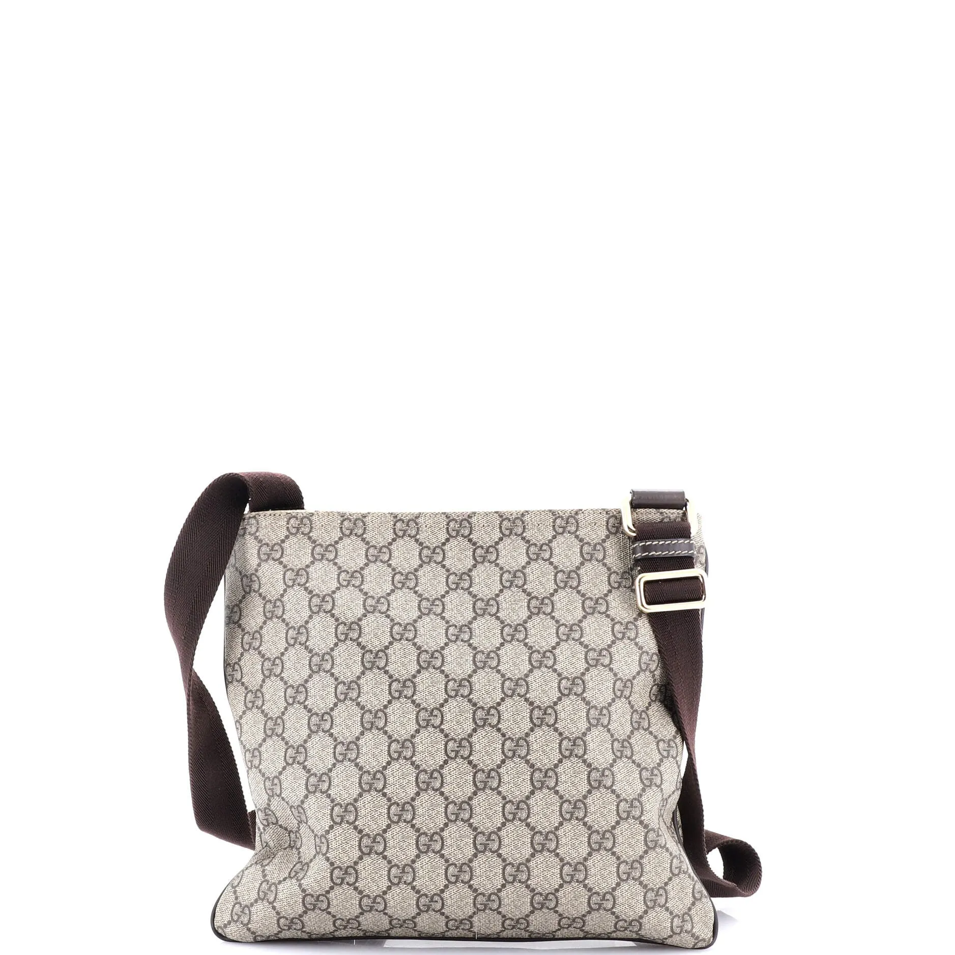 Flat Messenger Bag GG Coated Canvas Medium