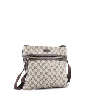 Flat Messenger Bag GG Coated Canvas Medium
