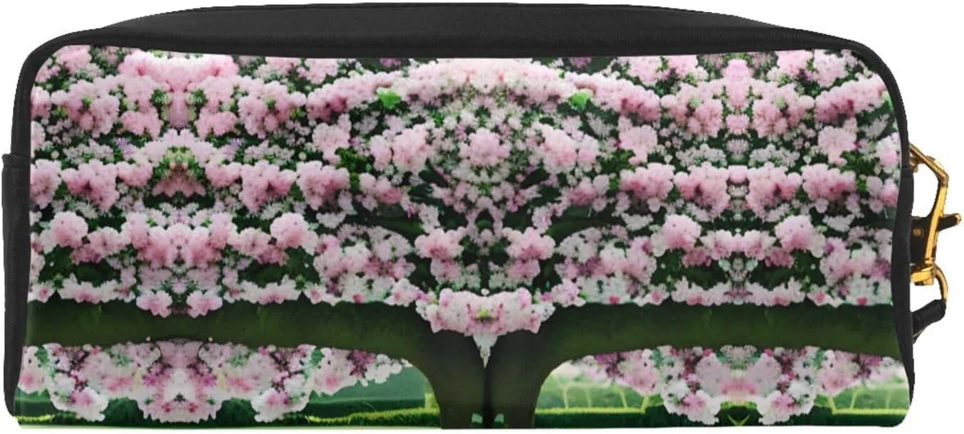 Floral Ivy Blossoms Tree Print Portable Makeup Bag,Travel-Friendly Design,Versatile Mini Makeup Pouchtion