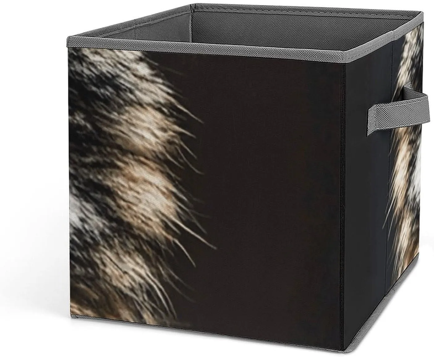 Foldable Storage Cube Hungry Like A Wolf Printed Storage Box, Suitable for Wardrobes, Shelves, Toys, Clothes, Storage Box with Handle for Easy Pickup