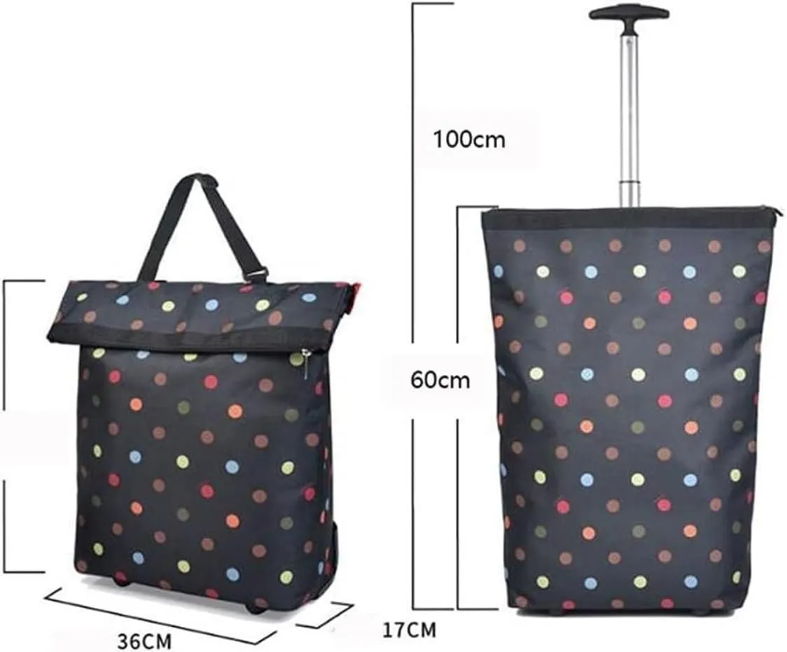 Folding Shopping Cart, Cart Folding Shopping Cart Portable Tug Bag Storage Bag Luggage Cart Bag for Groceries Shopping Laundry Grocery Utility Carts
