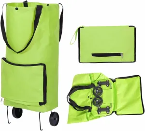 Folding Shopping Cart, Foldable Shopping Trolley 2 in 1 Shopping Bag with Wheels Portable Oxford Cloth Shopping Cart for Groceries Cart Grocery Utility Carts