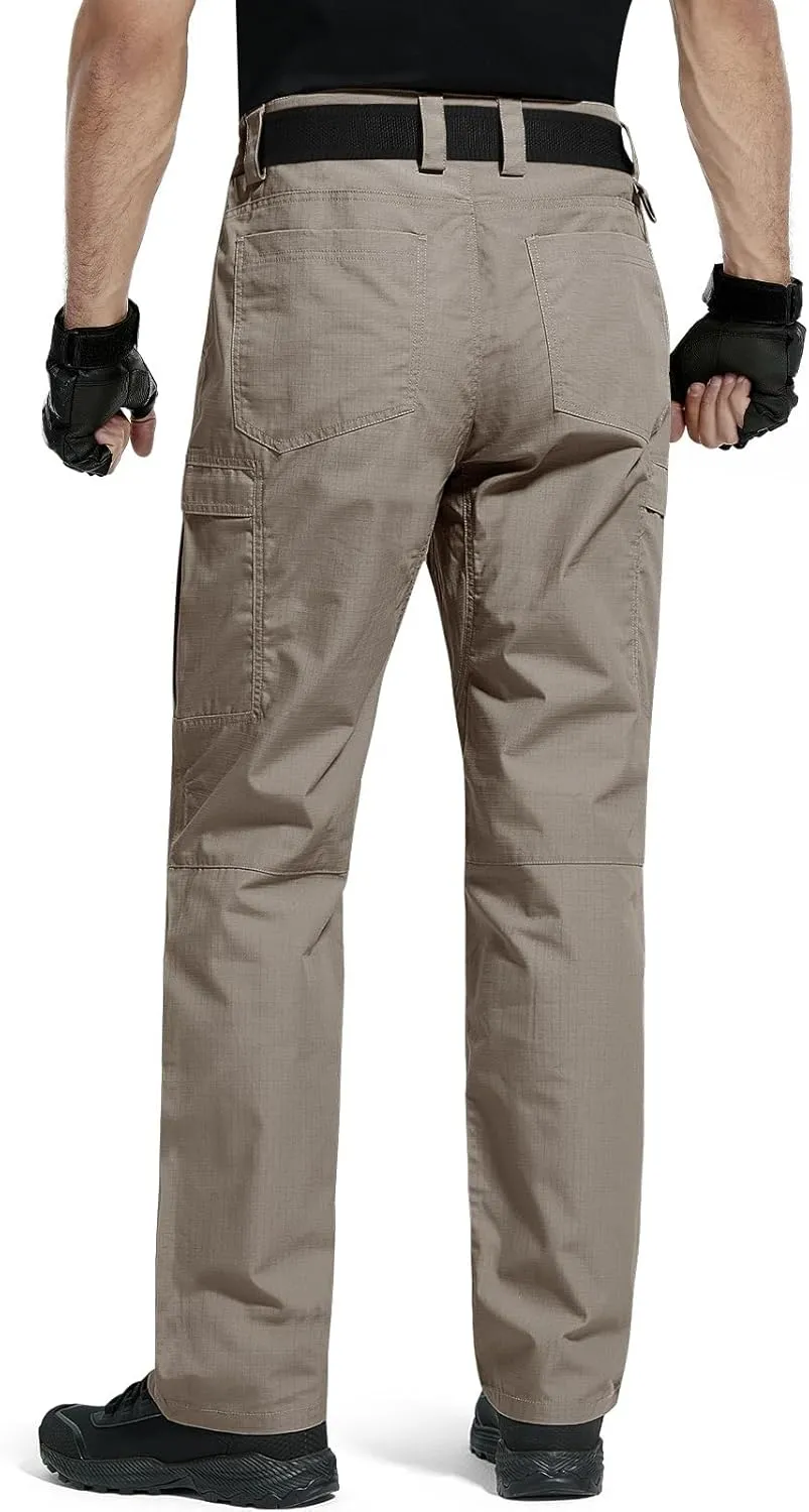 FREE SOLDIER Men's Cargo Pants Water Resistant Ripstop Tactical Pants for Men Work Pants Lightweight Outdoor Hiking Pants Men