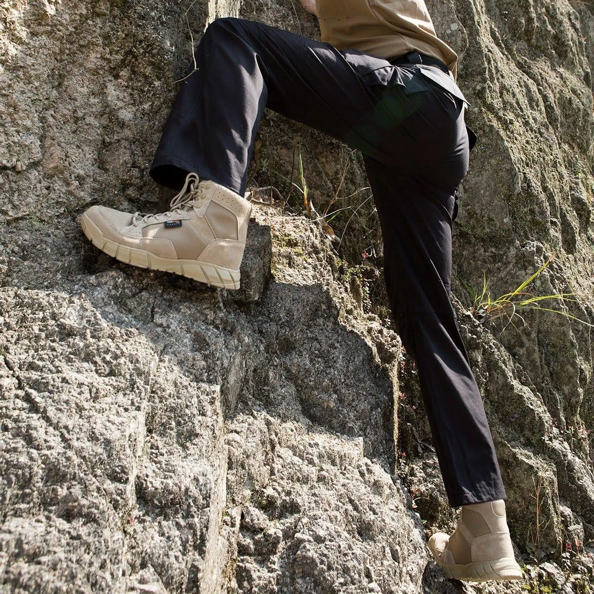 FREE SOLDIER Men's Water Resistant Pants Relaxed Fit Tactical Cargo Work Pants with Multi Pocket
