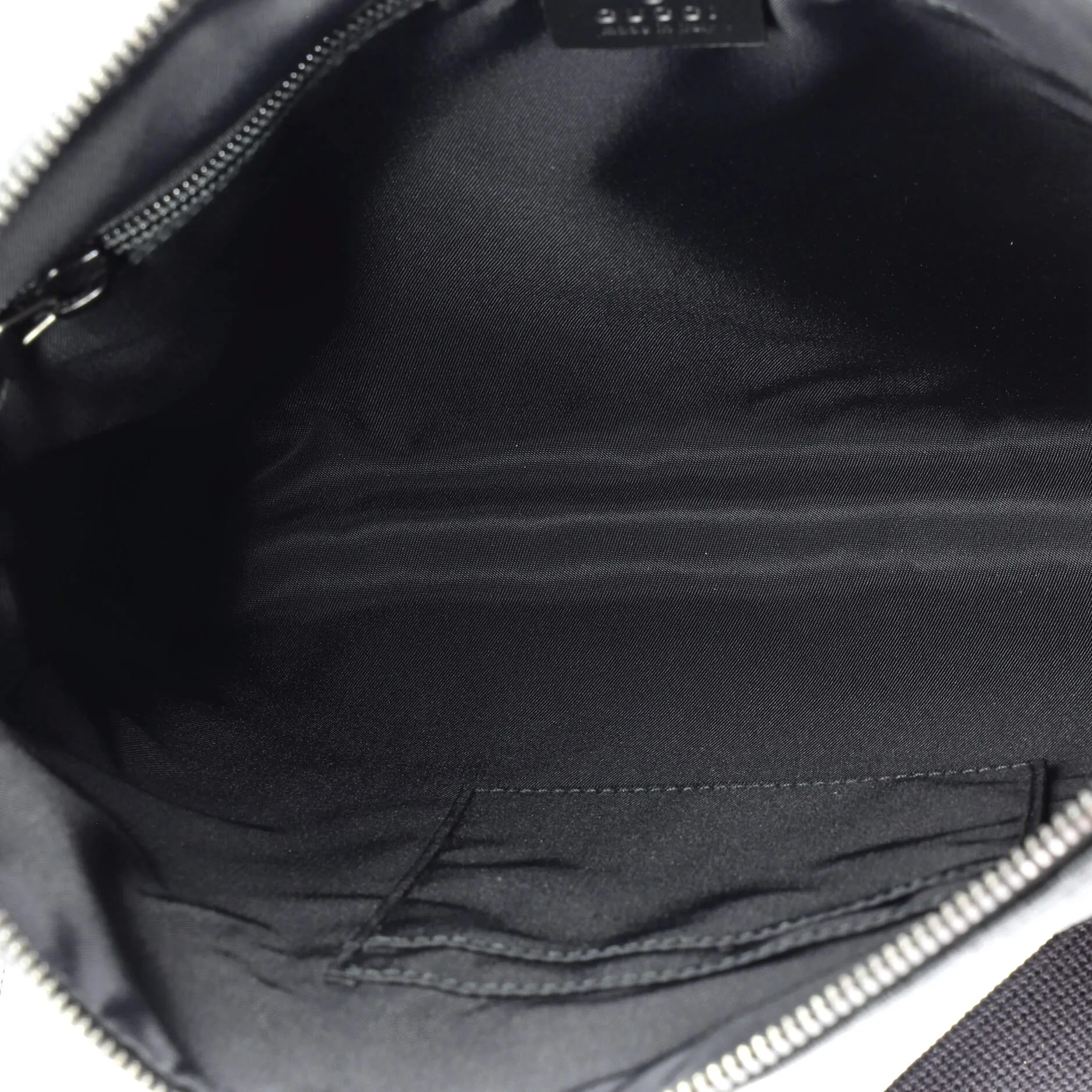 Front Zip Flat Messenger Bag GG Coated Canvas Medium