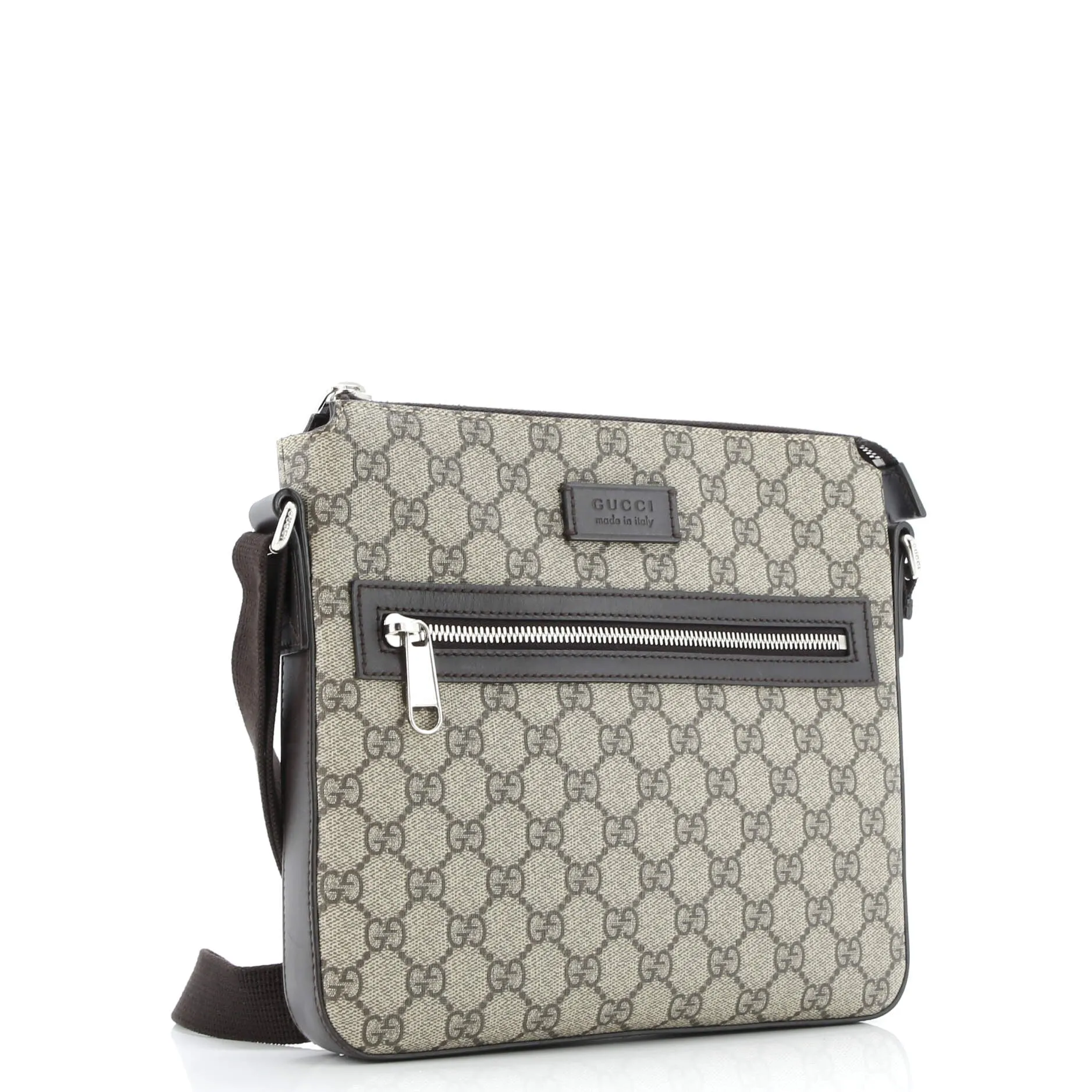 Front Zip Messenger GG Coated Canvas Medium