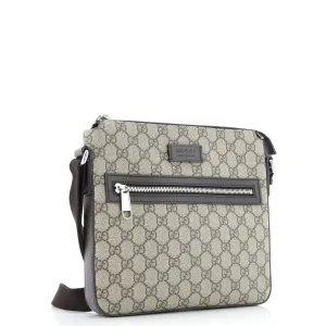 Front Zip Messenger GG Coated Canvas Medium